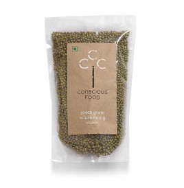 Conscious Food Green Gram Whole Mung Organic  Pack  500 grams